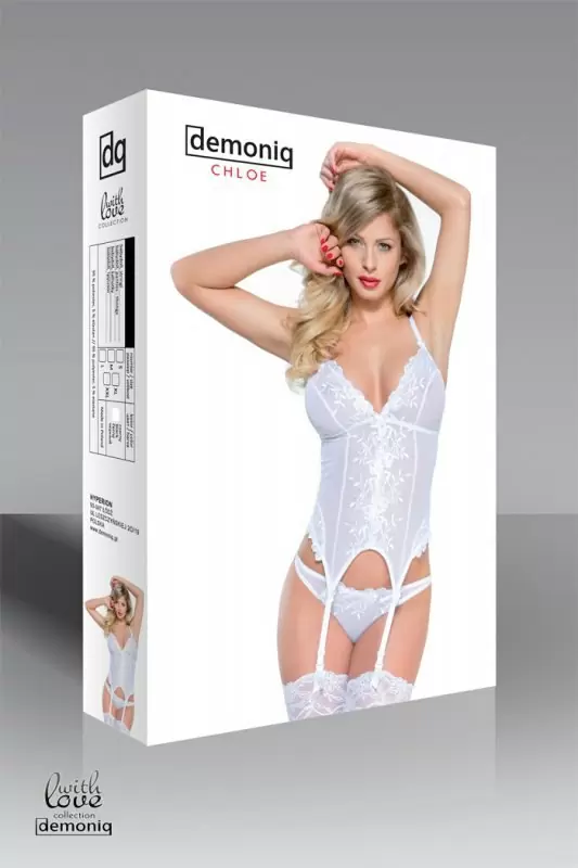 Корсаж и трусики  Demoniq Chloe белого цвета – S