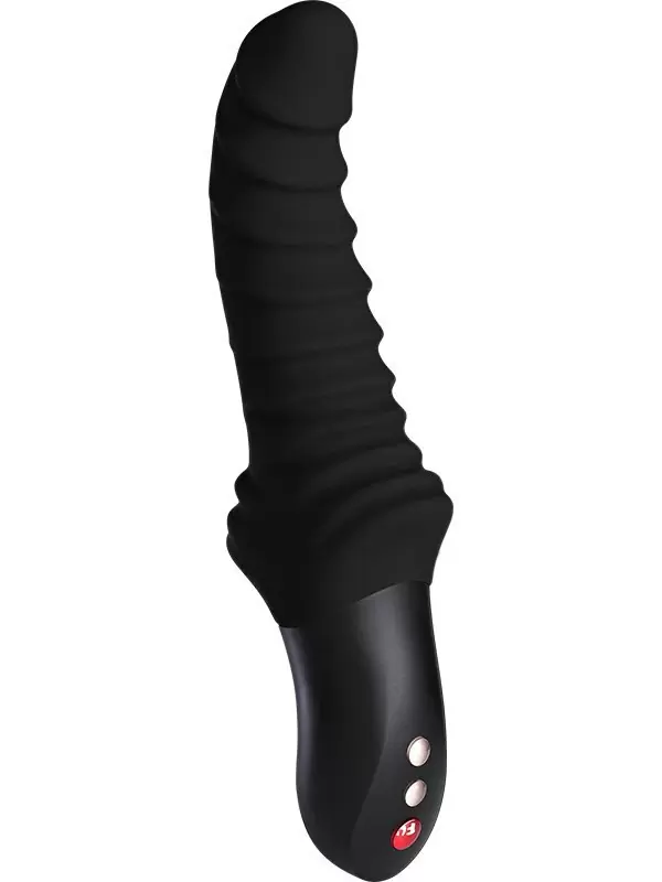 Ребристый пульсатор Stronic Drei, 24 см, 10 режимов, черный