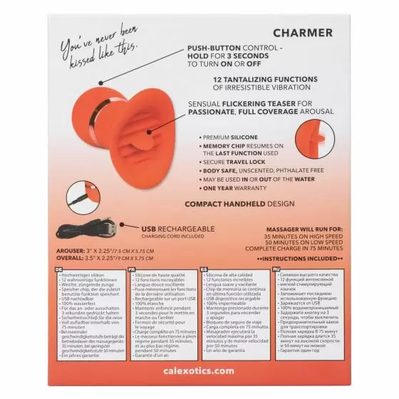 Вибратор Charmer с фунцией «мерцающий язычок»