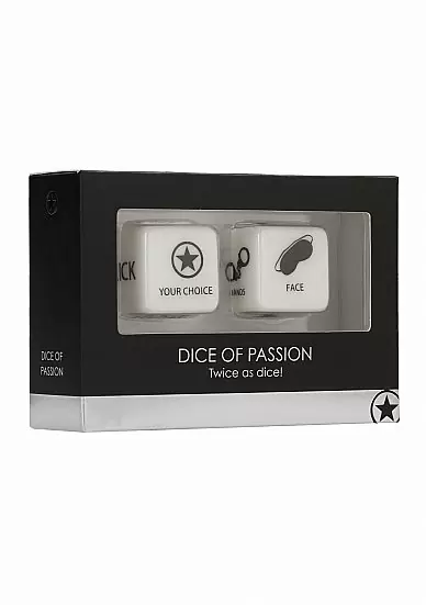 Кубики из акрила 2 штуки в наборе Dice Of Passion - Black