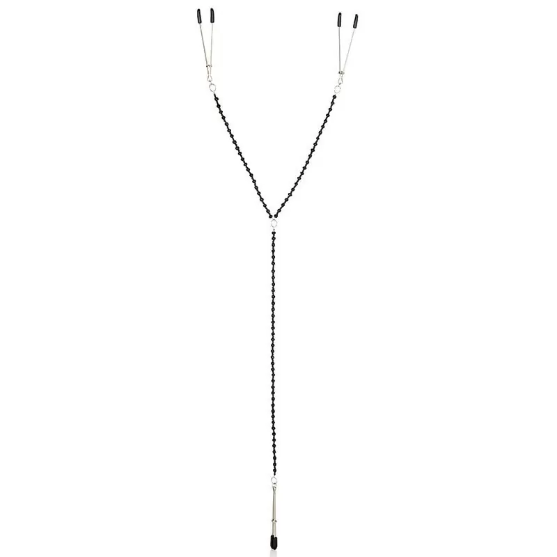 Зажимы для сосков и половых губ Tweezer Intimate Clamps с цепочкой – черный