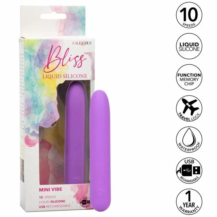 Мини вибромассажер Bliss Liquid Silicone Mini Vibe