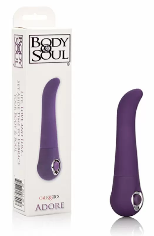 Вибромассажёр с изогнутым кончиком Calexotics Body & Soul Adore - фиолетовый
