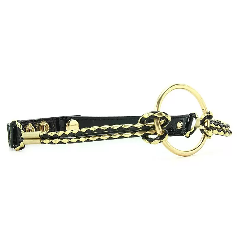 Кляп рамка Open Mouth Gag черный с золотом