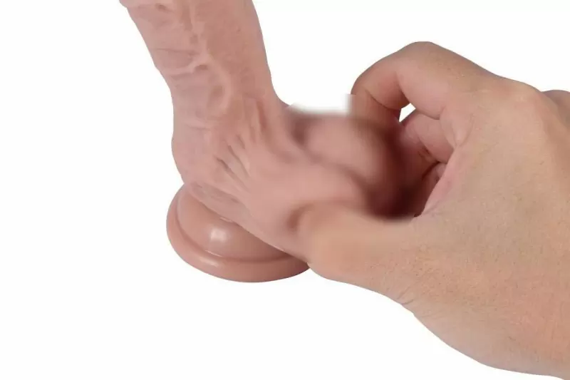 Реалистичный фаллоимитатор REAL, с мошонкой, силикон, 19 см, телесный