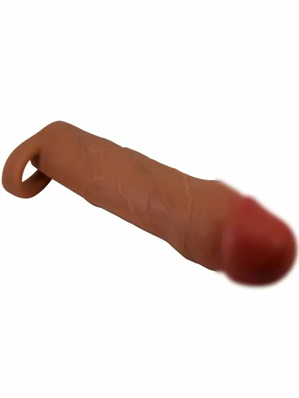 Реалистичная насадка-удлинитель Baile Hani, с подхватом мошонки, ТПР, 18 см