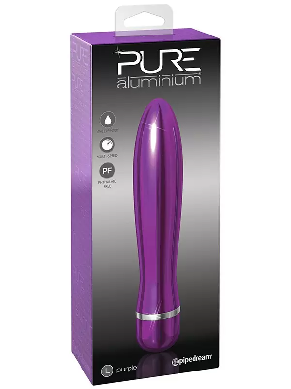 Вибромассажер Pure Aluminium Large Purple – фиолетовый