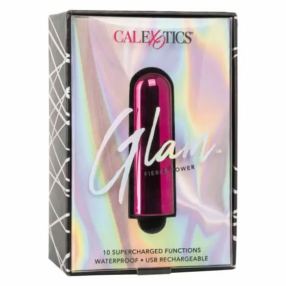 Компактная вибропуля Glam - PINK, 9 см, 10 режимов, розовый