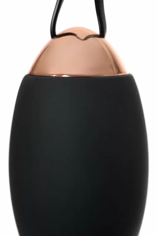 Черно-золотой тренажер Кегеля Waname D-Splash Eclipse. 11 см, силикон