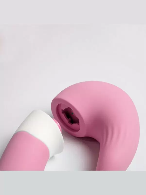 Изогнутый вибратор Youvic, 23,9 см, 10 режимов, силикон, розовый