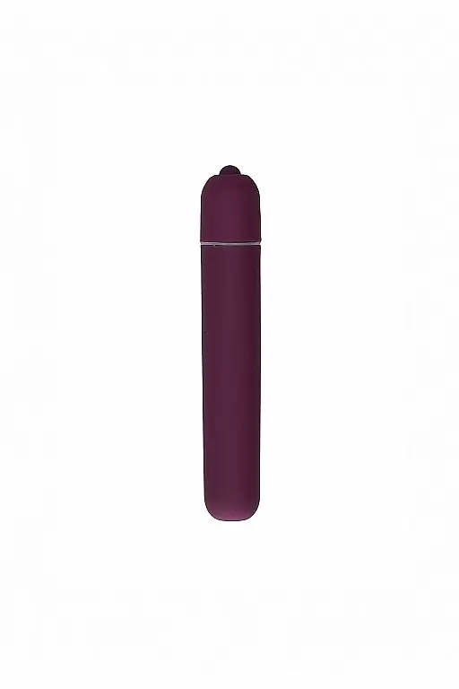 Вибропуля Bullet Vibrator - Extra Long - Purple: 10 см, 10 режимов работы, АБС-пластик