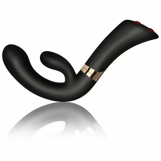 Черный вибратор-кролик Rocks Off Enigma. 7 режимов вибрации, силикон