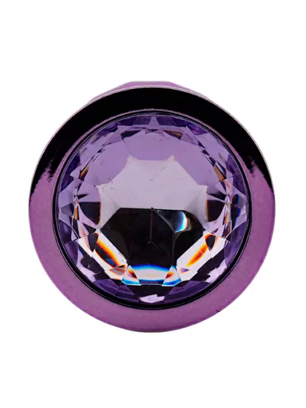 Фиолетовая алюминиевая текстурная анальная пробка Medium