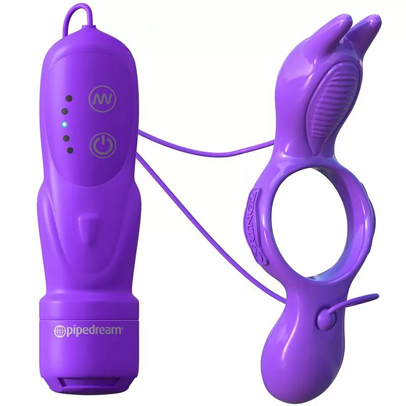 Эрекционное кольцо His And Hers Ultimate Rabbit с вибрацией – фиолетовый