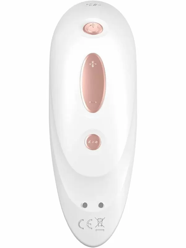 Вакуумно-волновой вибростимулятор клитора Satisfyer Pro Plus Vibration, 13 см, 21 режим, белый с золотом