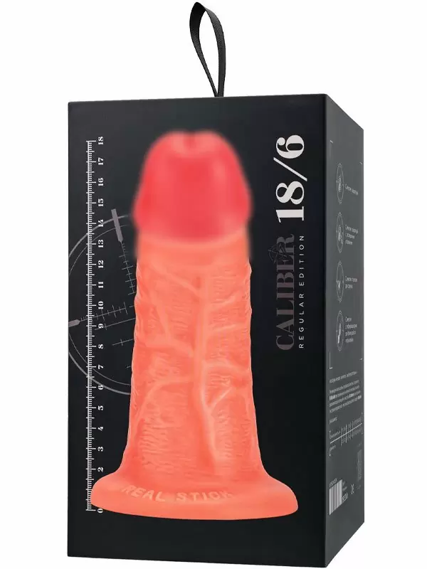 Реалистичный фаллоимитатор TOYFA RealStick CALIBER, 18 см, ПВХ