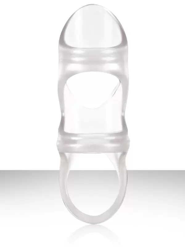 Эрекционная насадка с кольцом для мошонки Renegade - Clear