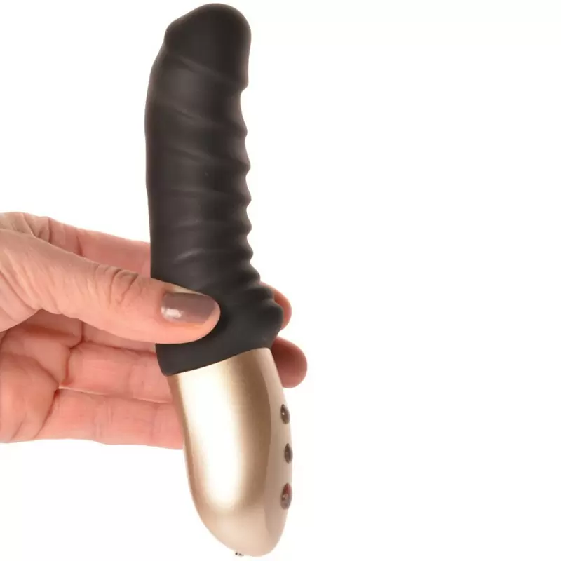 Фактурный вибратор Fun Factory Semilino, 17,5 см, силикон, черный