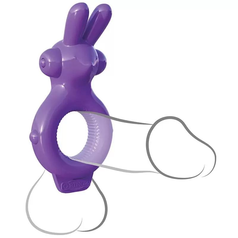 Эрекционное кольцо Ultimate Rabbit Ring с вибрацией – фиолетовый
