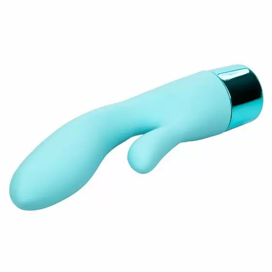 Компактный вибратор-кролик Eden Lover, 10,3 см, 10 режимов, силикон, голубой