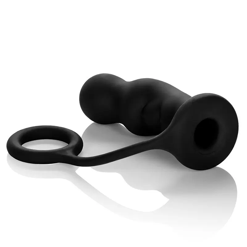Анальная пробка Colt Commander Probe & Ring с эрекционным кольцом – черная