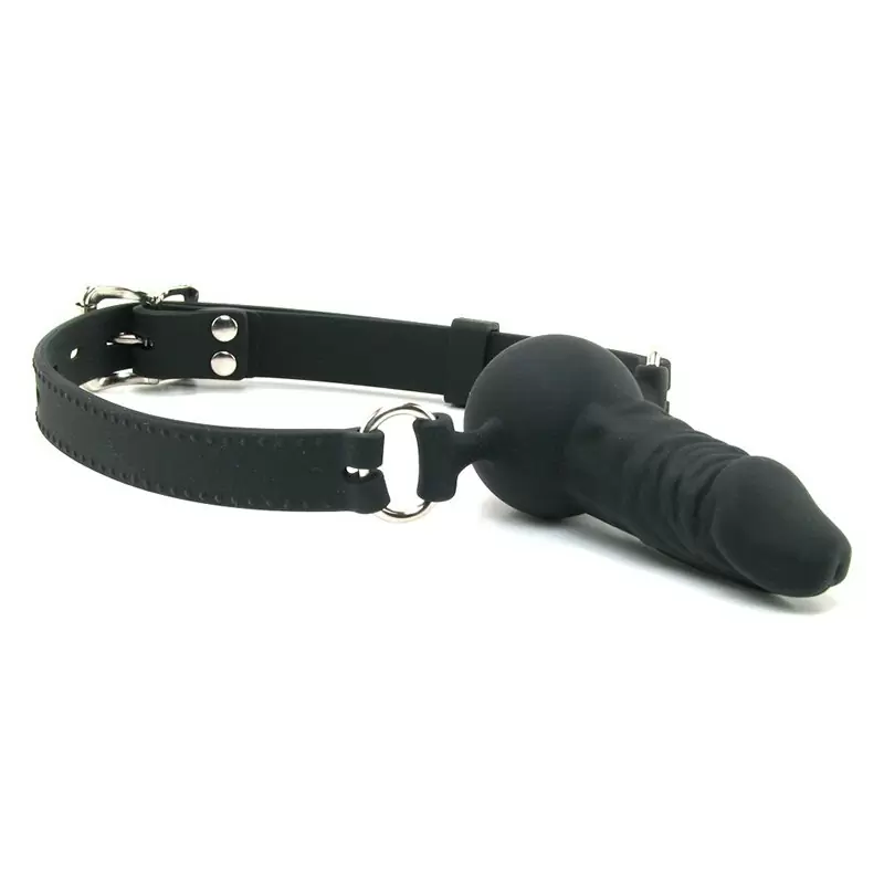 Кляп-Страпон с креплением на голове Silicone Face Fucker Gag #3