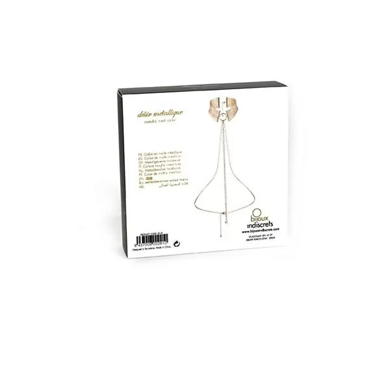 Ошейник из металлической сетки Metallic Mesh Collar – золотистый