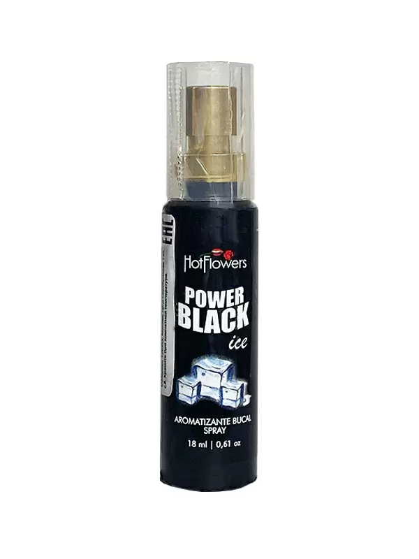 Оральный спрей Hot Flowers PowerBlack с охлаждающим эффектом, 18 мл