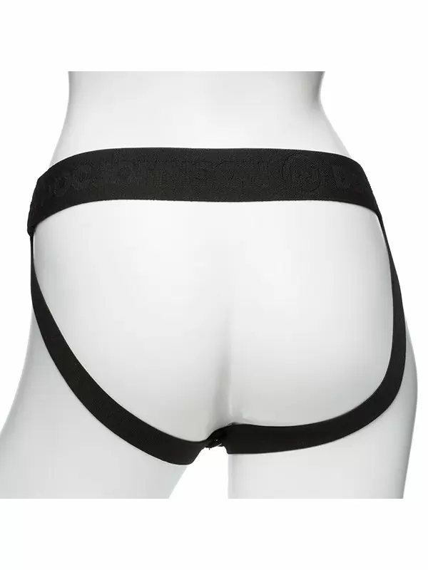 Универсальный полый страпон Doc Johnson Body Extensions - BE Bold, 20,3 см, с удобным креплением, силикон, черный