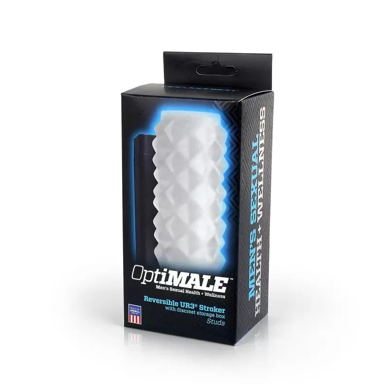 Мастурбатор двусторонний OptiMALE Reversible UltraSkyn Stroker Studs – прозрачный