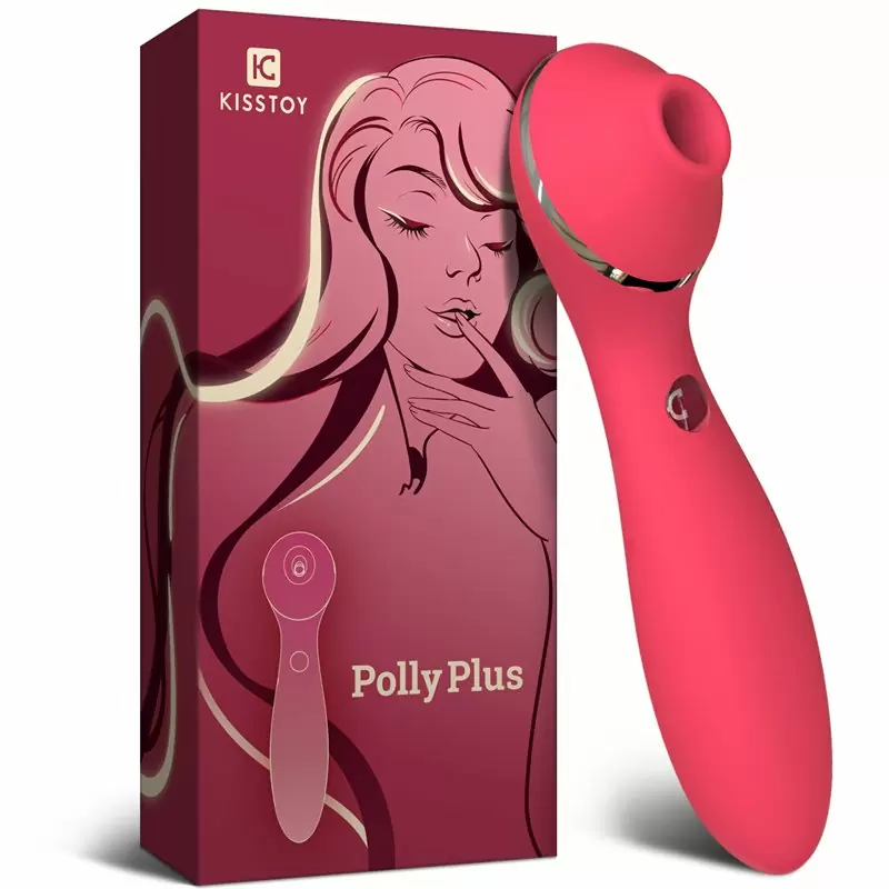 Фиолетовый стимулятор клитора Polly Plus: 16.8 см, 3 режима всасывания, 10 режимов вибрации, функция нагрева, силикон