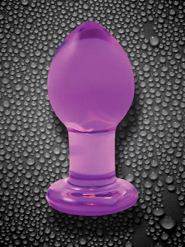 Средняя анальная пробка Crystal Premium Glass - Purple