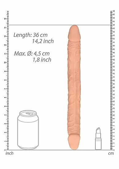 Двусторонний фаллоимитатор длиной Double Dong - 36 cm