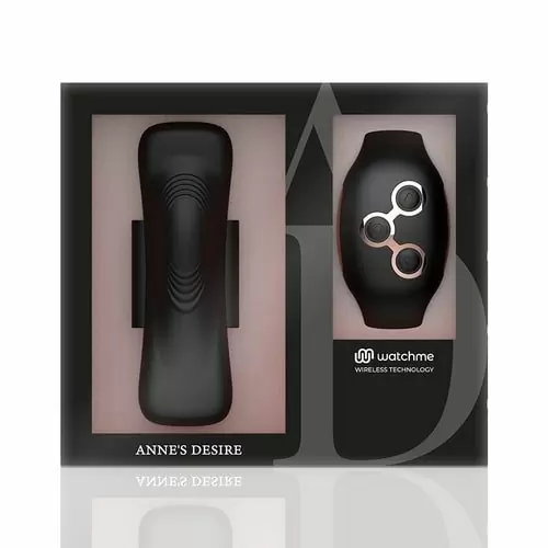 Вибромассажер с пультом управления ANNE S DESIRE PANTY PLEASURE WIRLESS TECHNOLOGY WATCHME BLACK / G