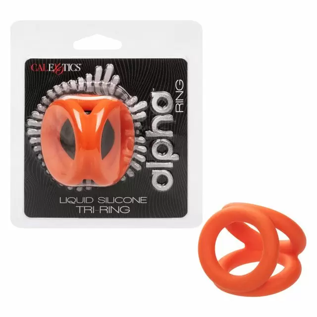 Тройное эрекционное кольцо из жидкого силикона Alpha Liquid Silicone Tri-Ring