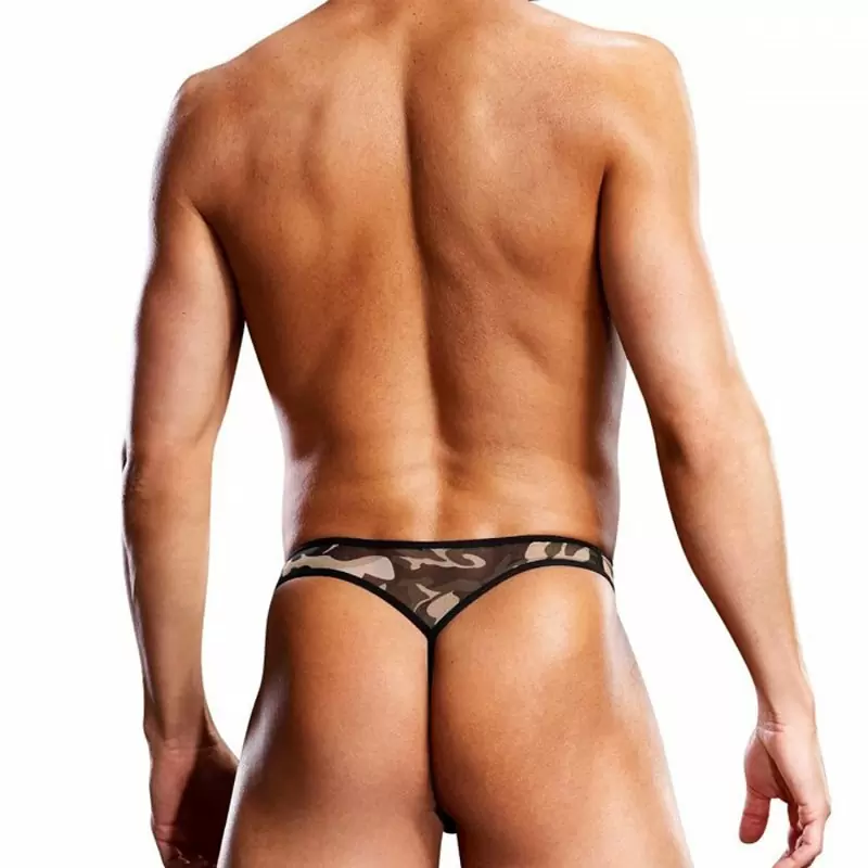 Мужские сетчатые G-стринги BlueLine милитари – S/M