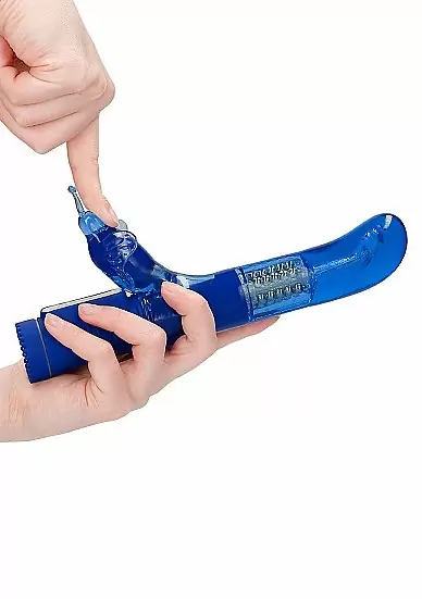 ВИБРАТОР КРОЛИК ROTATING BUTTERFLY - синий