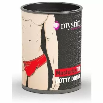 Компактный универсальный мини-мастурбатор MasturbaTIN «Dotty Donny - Dots»