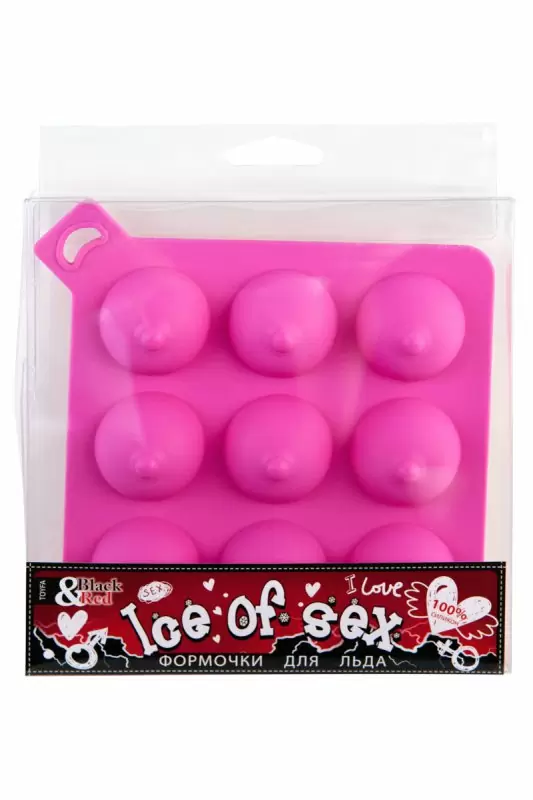 Формочка для льда в форме груди TOYFA Black&Red – розовый