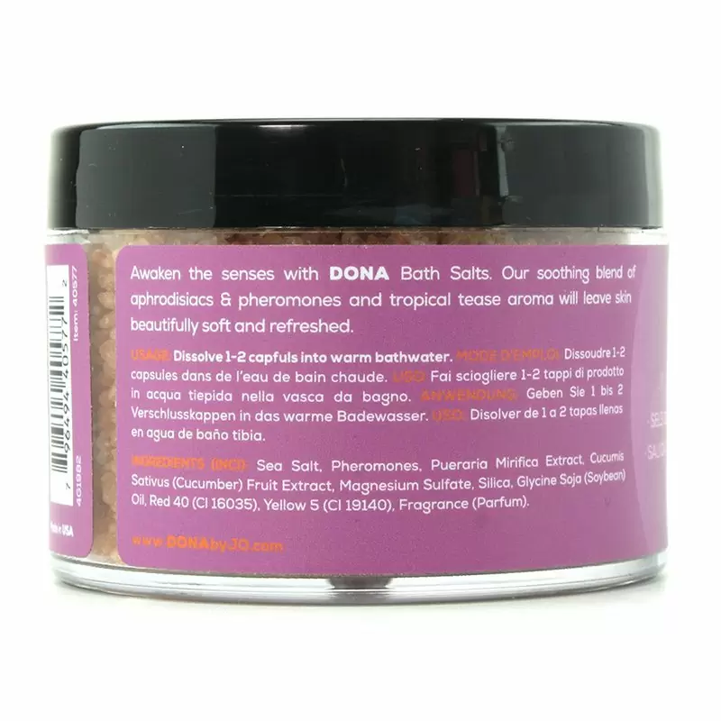 Цветная соль для ванны Dona Pamper Me Pretty Sassy с феромонами – тропический, 215 г