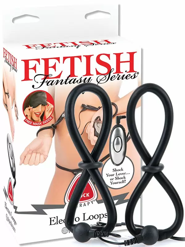 Электро-лассо Electro Loops для стимуляции эрогенных зон – черный
