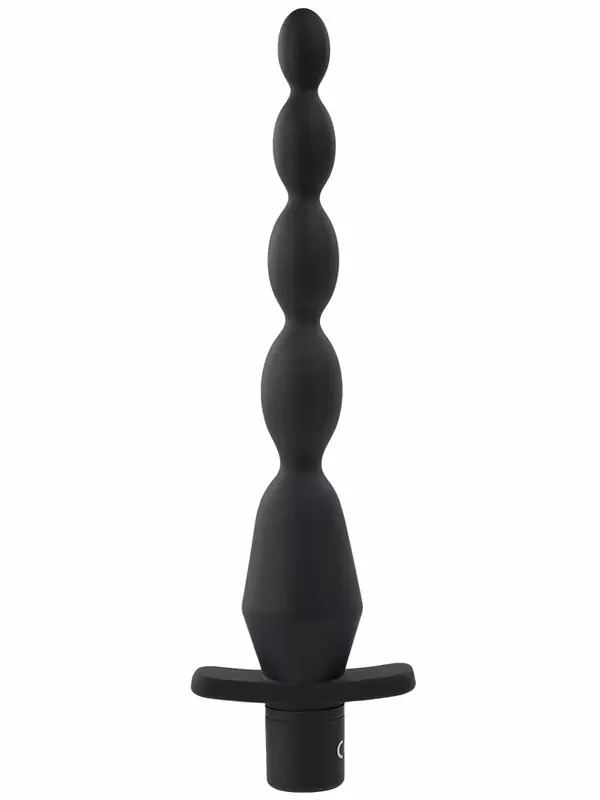 Анальная елочка Evolved, с вибрацией, 10 режимов, черная 