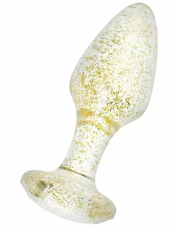 Миниатюрная анальная втулка TOYFA Basic, акрил, 8 см, золотая