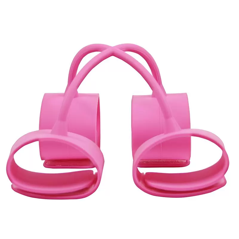 Набор наножников и наручников Silicone Submissions Hog Tie Cuffs – розовый