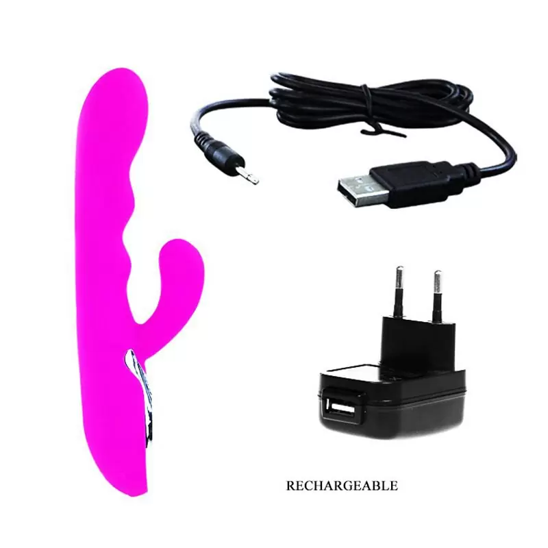 Водонепроницаемый вибромассажер двойного действия Passion перезаряжаемый – розовый