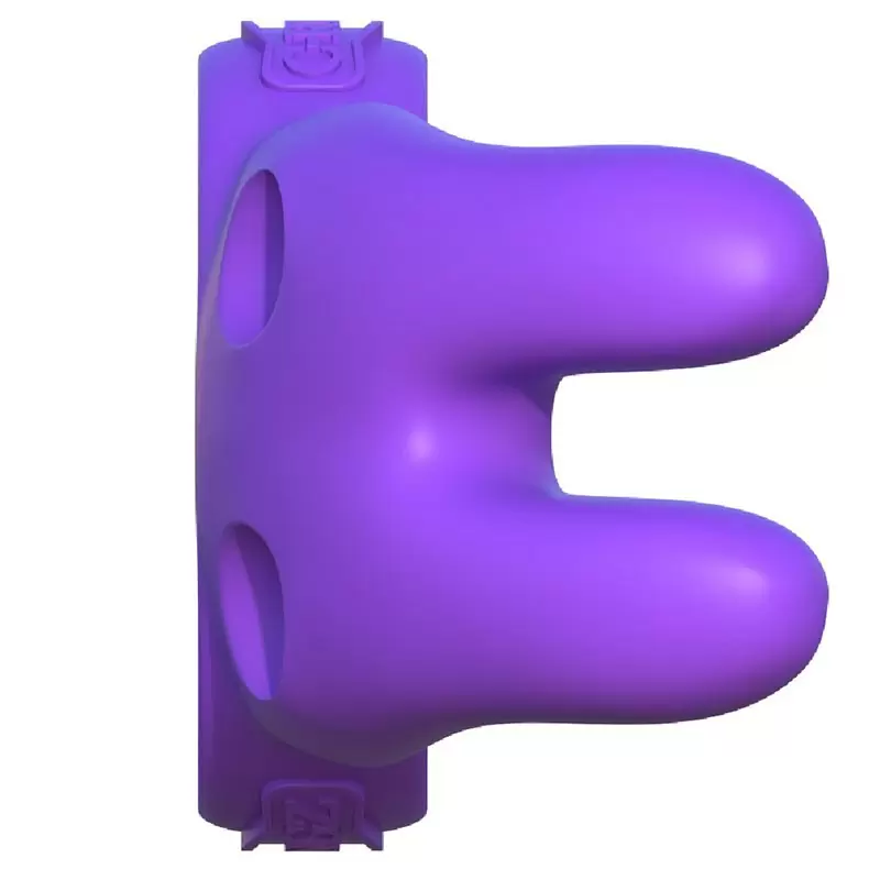 Эрекционное кольцо Twin Teazer Rabbit Ring с вибрацией – фиолетовый