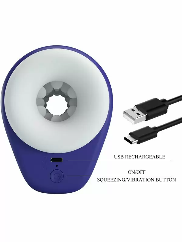 Автоматический вибромастурбатор Baile DJ Lady, с функцией толчков, 13 см, ТПР