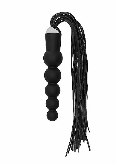 Анальный стимулятор из силикона Black Whip with Curved Silicone Dildo - Black