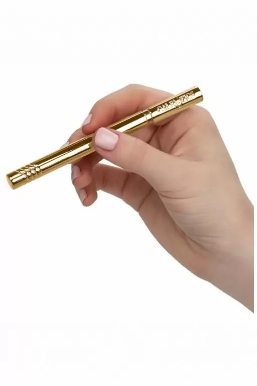 Ультратонкий вибратор Hidden Pleasures (Золотой): 10.75 см, 10 режимов вибрации, АБС/металл