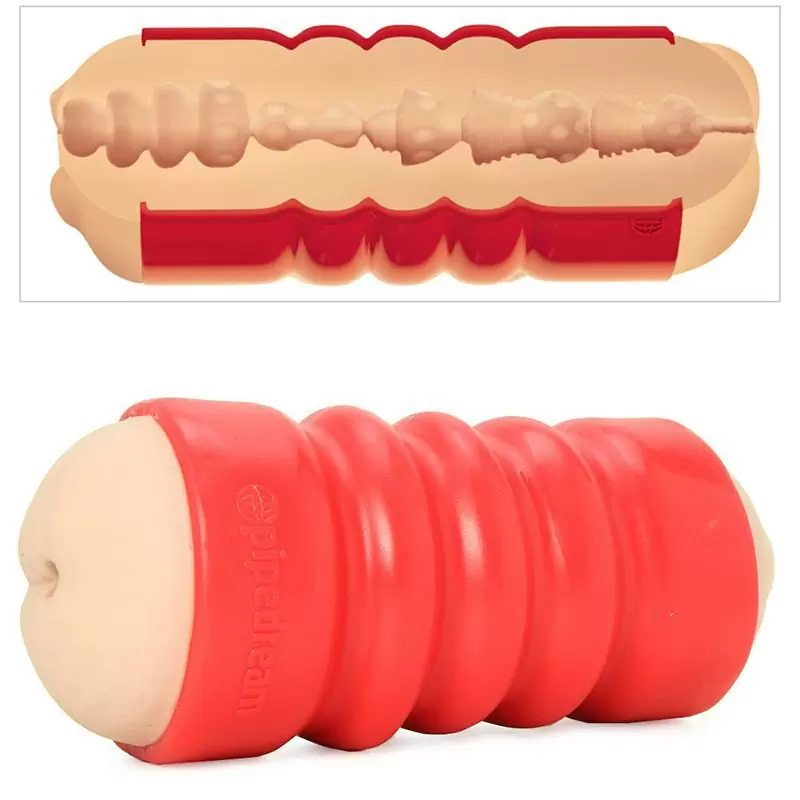 Двухсторонний мастурбатор ротик-анус Tight Grip Mouth & Ass - красный